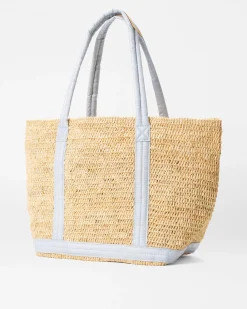 MZ Wallace Raffia|Totes|Medium Raffia Tote Raffia/Chambray