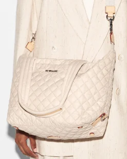 MZ Wallace Metro|Shoulders|Medium Sutton Deluxe Mushroom