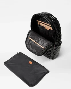 MZ Wallace Metro|Metro Backpack Deluxe BlackLacquer