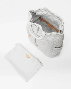 MZ Wallace Metro|Backpacks|Metro Convertible Backpack PebbleLiquid