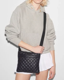 MZ Wallace Metro|Crossbody|Metro Flat Crossbody BlackRec