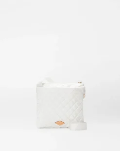 MZ Wallace Metro|Crossbody|Metro Flat Crossbody PearlMetallic
