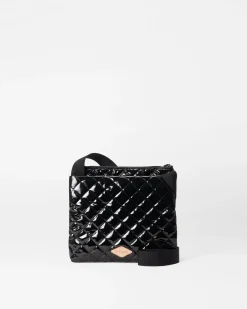 MZ Wallace Metro|Crossbody|Metro Flat Crossbody BlackLacquer