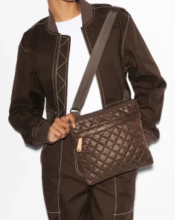 MZ Wallace Metro|Crossbody|Metro Flat Crossbody Walnut