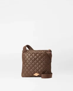 MZ Wallace Metro|Crossbody|Metro Flat Crossbody Walnut