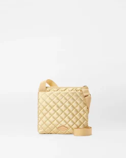 MZ Wallace Metro|Crossbody|Metro Flat Crossbody LightGoldPearlMetallic