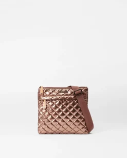 MZ Wallace Metro|Crossbody|Metro Flat Crossbody CopperMetallicLacquer