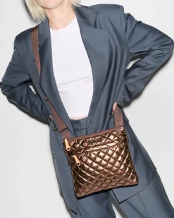MZ Wallace Metro|Crossbody|Metro Flat Crossbody CopperMetallicLacquer