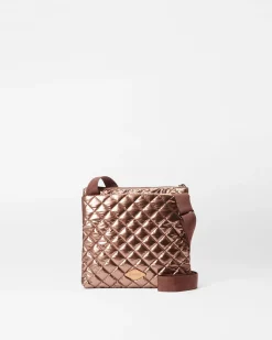 MZ Wallace Metro|Crossbody|Metro Flat Crossbody CopperMetallicLacquer