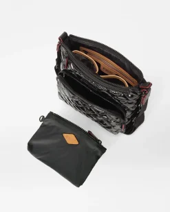 MZ Wallace Metro|Crossbody|Metro Scout Deluxe BlackLacquer