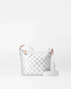 MZ Wallace Crossbody|Metro|Metro Scout Deluxe MatteSilver