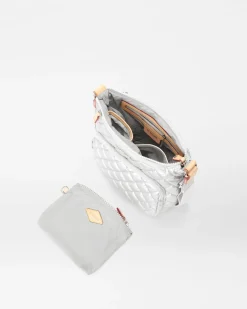 MZ Wallace Crossbody|Metro|Metro Scout Deluxe MatteSilver