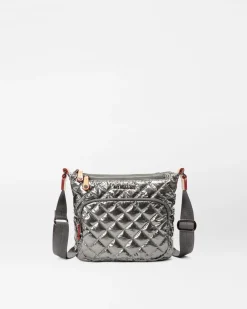 MZ Wallace Metro|Crossbody|Metro Scout Deluxe PewterMetallic