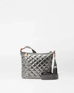 MZ Wallace Metro|Crossbody|Metro Scout Deluxe PewterMetallic