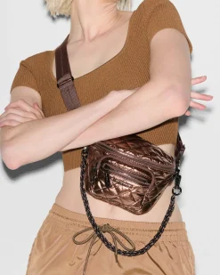 MZ Wallace Crosby|Belt Bags & Slings|Micro Crosby Sling CopperMetallicLacquer