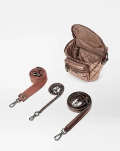 MZ Wallace Crosby|Belt Bags & Slings|Micro Crosby Sling CopperMetallicLacquer