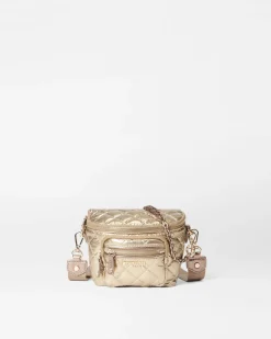 MZ Wallace Crosby|Belt Bags & Slings|Micro Crosby Sling AntiqueGoldMetallic
