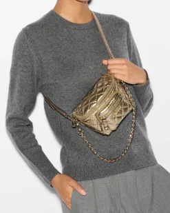 MZ Wallace Crosby|Belt Bags & Slings|Micro Crosby Sling AntiqueGoldMetallic