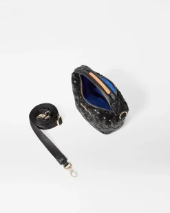 MZ Wallace Crossbody|Micro Hobo BlackSequin