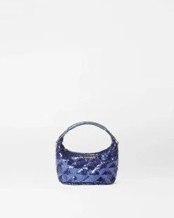 MZ Wallace Crossbody|Micro Hobo SapphireSequin
