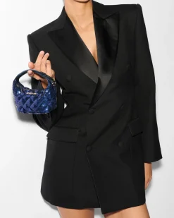 MZ Wallace Crossbody|Micro Hobo SapphireSequin