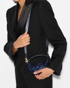 MZ Wallace Crossbody|Micro Hobo SapphireSequin
