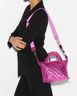MZ Wallace Crossbody|Micro Sutton HotPinkMetallicLeather