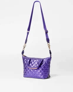 MZ Wallace Crossbody|Micro Sutton PurpleMetallicLeather