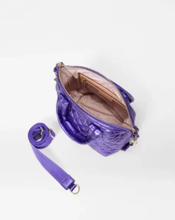 MZ Wallace Crossbody|Micro Sutton PurpleMetallicLeather