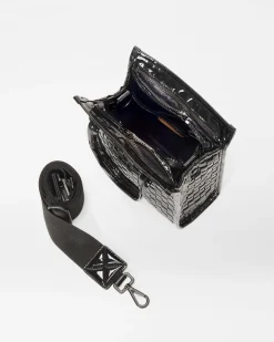 MZ Wallace Totes|Micro Woven Box Tote BlackLacquer