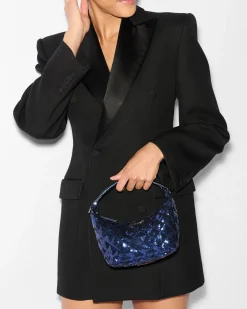 MZ Wallace Crossbody|Mini Hobo SapphireSequin
