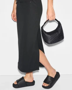 MZ Wallace Crossbody|Mini Woven Hobo Black