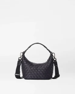 MZ Wallace Crossbody|Mini Woven Hobo Black