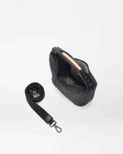 MZ Wallace Crossbody|Mini Woven Hobo Black