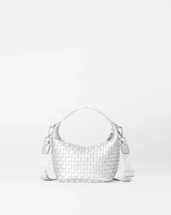 MZ Wallace Crossbody|Mini Woven Hobo MatteSilver