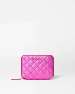 MZ Wallace Accessories|Passport Organizer HotPinkMetallicLeather