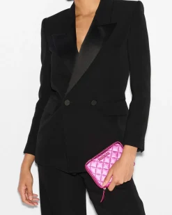 MZ Wallace Accessories|Passport Organizer HotPinkMetallicLeather