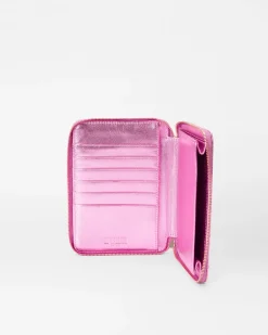 MZ Wallace Accessories|Passport Organizer HotPinkMetallicLeather