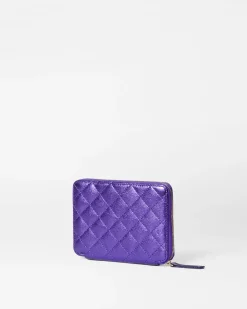 MZ Wallace Accessories|Passport Organizer PurpleMetallicLeather