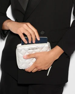 MZ Wallace Accessories|Passport Organizer SilverMetallicLeather