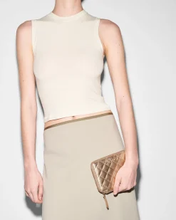 MZ Wallace Accessories|MZW Exclusives|Passport Organizer HoneyMetallicLeather