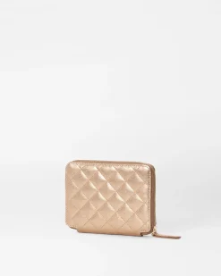 MZ Wallace Accessories|MZW Exclusives|Passport Organizer HoneyMetallicLeather