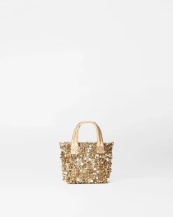 MZ Wallace Totes|Metro|Petite Metro Tote Deluxe GoldMultiSequin