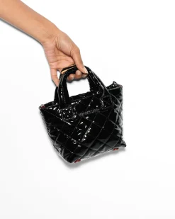 MZ Wallace Metro|Totes|Petite Metro Tote Deluxe BlackLacquer