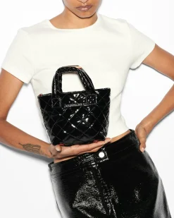 MZ Wallace Metro|Totes|Petite Metro Tote Deluxe BlackLacquer