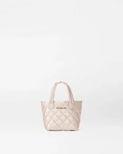 MZ Wallace Metro|Totes|Petite Metro Tote Deluxe PaleRoseGoldMetallic