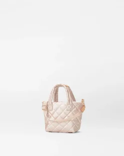 MZ Wallace Metro|Totes|Petite Metro Tote Deluxe PaleRoseGoldMetallic