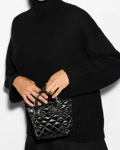 MZ Wallace Metro|Totes|Petite Metro Tote Deluxe BlackLiquid