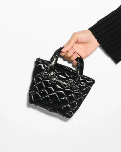 MZ Wallace Metro|Totes|Petite Metro Tote Deluxe BlackLiquid