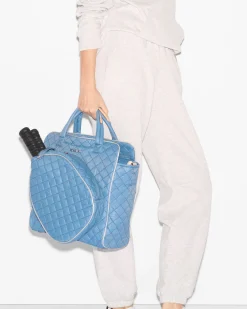 MZ Wallace Metro|Totes|Pickleball Tote CornflowerBlue/Pebble